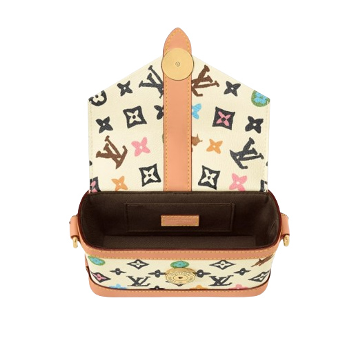 M83346 Vanilla Monogram Craggy coated canvas Cowhide leather trim Envelope Wearable Wallet 5 M83346 Vanilla Monogram Craggy coated canvas Cowhide leather trim Envelope Wearable Wallet - Image 3