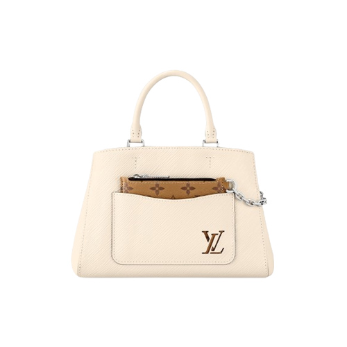 M20520 Quartz White Epi grained cowhide leather Smooth Epi leather and supple grained-cowhide trim Marelle Tote BB 1 M20520