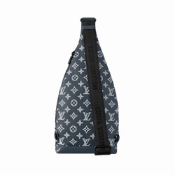 M24751 Ink Blue White Monogram Shadow calf leather Cowhide leather trim Duo Slingbag 7 M24751 Ink Blue White Monogram Shadow calf leather Cowhide leather trim Duo Slingbag