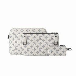 M24754 White Navy Blue Monogram Shadow calf leather Cowhide leather trim Trio Messenger 7 M24754 White Navy Blue Monogram Shadow calf leather Cowhide leather trim Trio Messenger