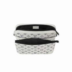 M24754 White Navy Blue Monogram Shadow calf leather Cowhide leather trim Trio Messenger 5 M24754 White Navy Blue Monogram Shadow calf leather Cowhide leather trim Trio Messenger - Image 3