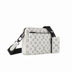 M24754 White Navy Blue Monogram Shadow calf leather Cowhide leather trim Trio Messenger 3 M24754 White Navy Blue Monogram Shadow calf leather Cowhide leather trim Trio Messenger - Image 2