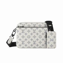 M24754 White Navy Blue Monogram Shadow calf leather Cowhide leather trim Trio Messenger 1 M24754 White Navy Blue Monogram Shadow calf leather Cowhide leather trim Trio Messenger