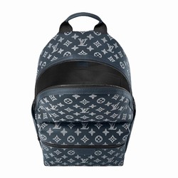 M24760 Ink Blue White Monogram Shadow calf leather Cowhide leather trim Discovery Backpack 5 M24760 Ink Blue White Monogram Shadow calf leather Cowhide leather trim Discovery Backpack - Image 3