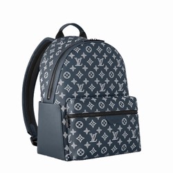 M24760 Ink Blue White Monogram Shadow calf leather Cowhide leather trim Discovery Backpack 3 M24760 Ink Blue White Monogram Shadow calf leather Cowhide leather trim Discovery Backpack - Image 2
