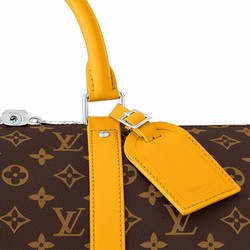 M46771 Yellow Monogram Macassar coated canvas Cowhide leather trim Keepall Bandoulière 50 3 M46771 Yellow Monogram Macassar coated canvas Cowhide leather trim Keepall Bandoulière 50 - Image 2