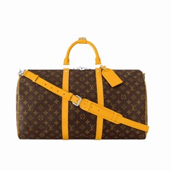 M46771 Yellow Monogram Macassar coated canvas Cowhide leather trim Keepall Bandoulière 50 1 M46771 Yellow Monogram Macassar coated canvas Cowhide leather trim Keepall Bandoulière 50