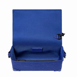 M82571 Racing Blue Embossed Taurillon Monogram cowhide leather Cowhide leather trim Steamer Wearable Wallet 7 M82571 Racing Blue Embossed Taurillon Monogram cowhide leather Cowhide leather trim Steamer Wearable Wallet