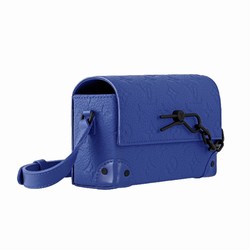 M82571 Racing Blue Embossed Taurillon Monogram cowhide leather Cowhide leather trim Steamer Wearable Wallet 5 M82571 Racing Blue Embossed Taurillon Monogram cowhide leather Cowhide leather trim Steamer Wearable Wallet - Image 3