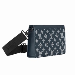 M83384 Ink Blue White Monogram Shadow calfskin leather Cowhide leather trim Gaston Wearable Wallet 3 M83384 Ink Blue White Monogram Shadow calfskin leather Cowhide leather trim Gaston Wearable Wallet - Image 2