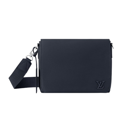 M11599 Ink Blue LV Aerogram cowhide leathM11599 Ink Blue LV Aerogram cowhide leather Cowhide-leather trim Textile lining Takeoff Messenger MM 1 M11599 Ink Blue LV Aerogram cowhide leathM11599 Ink Blue LV Aerogram cowhide leather Cowhide-leather trim Textile lining Takeoff Messenger MM