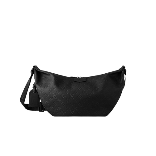 M12850 Black Monogram Shadow embossed cowhide leather Cowhide-leather trim Textile lining Hobo Hamac Bag 3 M12850 Black Monogram Shadow embossed cowhide leather Cowhide-leather trim Textile lining Hobo Hamac Bag - Image 2