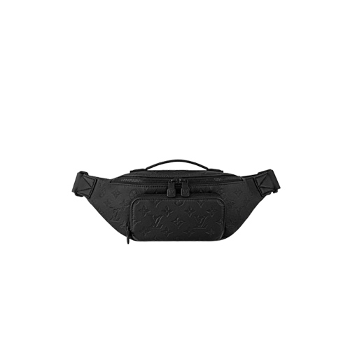 M47058 Black Monogram Shadow calfskin leather Cowhide-leather trim Textile lining Rush Bumbag 1 M47058 Black Monogram Shadow calfskin leather Cowhide-leather trim Textile lining Rush Bumbag