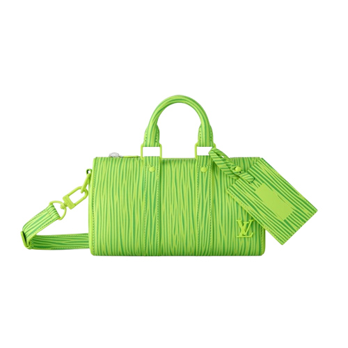 M11587 Neon Green Epi XL cowhide leather Cowhide-leather trim Textile lining LV x Park Seo-Bo Keepall Bandoulière 25 1 M11587 Neon Green Epi XL cowhide leather Cowhide-leather trim Textile lining LV x Park Seo-Bo Keepall Bandoulière 25