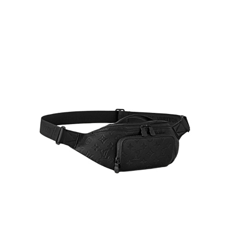 M47058 Black Monogram Shadow calfskin leather Cowhide-leather trim Textile lining Rush Bumbag 5 M47058 Black Monogram Shadow calfskin leather Cowhide-leather trim Textile lining Rush Bumbag - Image 3