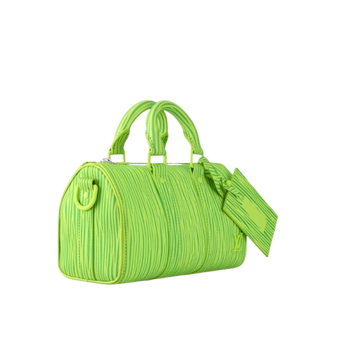 M11587 Neon Green Epi XL cowhide leather Cowhide-leather trim Textile lining LV x Park Seo-Bo Keepall Bandoulière 25 3 M11587 Neon Green Epi XL cowhide leather Cowhide-leather trim Textile lining LV x Park Seo-Bo Keepall Bandoulière 25 - Image 2