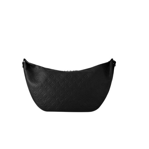 M12850 Black Monogram Shadow embossed cowhide leather Cowhide-leather trim Textile lining Hobo Hamac Bag 1 M12850 Black Monogram Shadow embossed cowhide leather Cowhide-leather trim Textile lining Hobo Hamac Bag