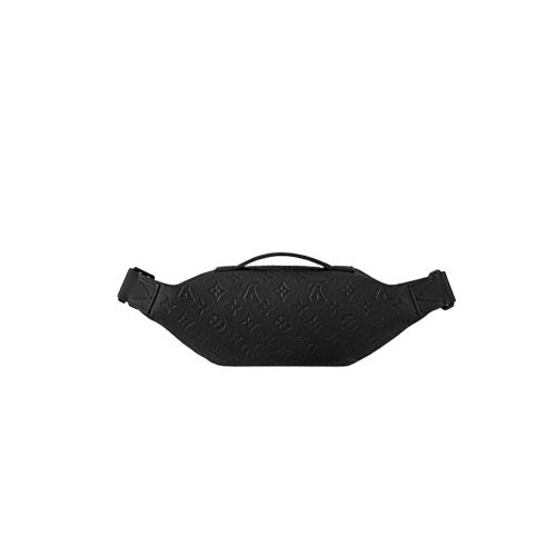 M47058 Black Monogram Shadow calfskin leather Cowhide-leather trim Textile lining Rush Bumbag 3 M47058 Black Monogram Shadow calfskin leather Cowhide-leather trim Textile lining Rush Bumbag - Image 2
