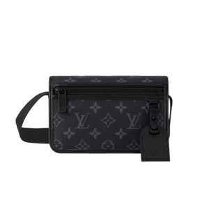 M12599 Monogram Eclipse coated canvas Cowhide-leather trim Textile lining Black-tone hardware Bosphore Wearable Wallet