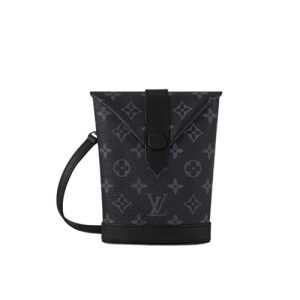 M11613 Monogram Eclipse coated canvas Cowhide-leather trim Textile lining Black-color hardware nvelope Pouch