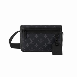 M12599 Monogram Eclipse coated canvas Cowhide-leather trim Textile lining Black-tone hardware osphore Wearable Wallet