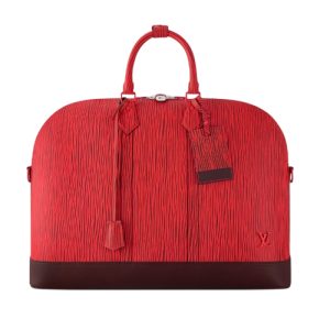 M11589 Autumn Maple Red Epi XL cowhide leather Cowhide leather trim Textile lining LV x Park Seo-Bo Alma Travel GM