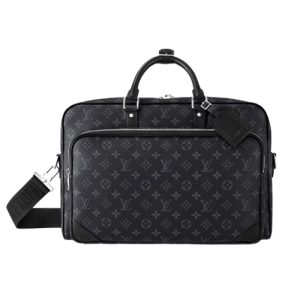 M11512 Monogram Eclipse coated canvas Cowhide leather trim Twill lining  Ruthenium toned hardware Weekender Bag