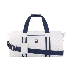 M11687 White Monogram Storm coated canvas Cowhide-leather trim  Textile lining New Keepall Sport