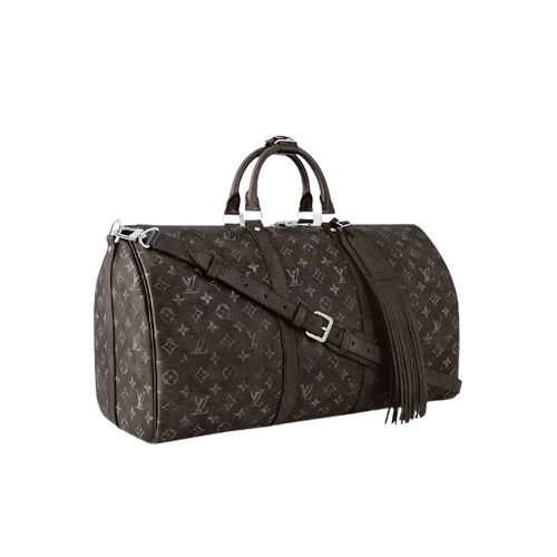 M11596 Black Brushed Monogram cowhide leather Cowhide leather trim Textile lining Keepall Bandoulière 50 3 M11596 Black Brushed Monogram cowhide leather Cowhide leather trim Textile lining Keepall Bandoulière 50 - Image 2