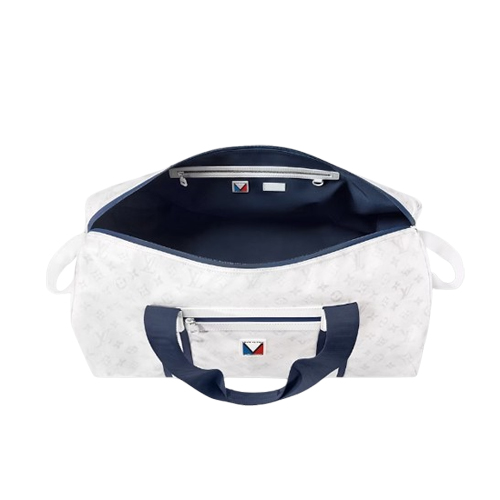 M11687 White Monogram Storm coated canvas Cowhide-leather trim Textile lining New Keepall Sport 5 M11687 White Monogram Storm coated canvas Cowhide-leather trim Textile lining New Keepall Sport - Image 3
