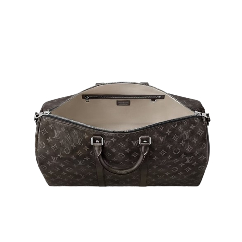 M11596 Black Brushed Monogram cowhide leather Cowhide leather trim Textile lining Keepall Bandoulière 50 5 M11596 Black Brushed Monogram cowhide leather Cowhide leather trim Textile lining Keepall Bandoulière 50 - Image 3