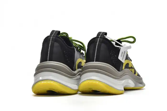 Gucc Run Sneakers Black Yellow