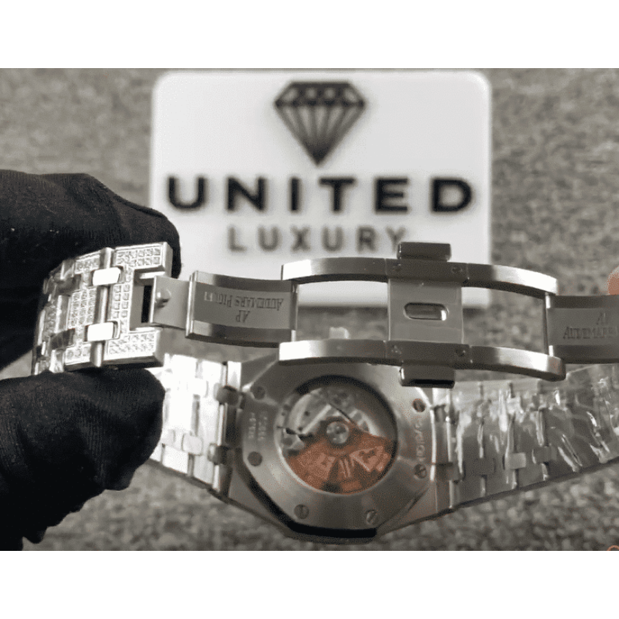 Reptime Audemars Piguet Royal Oak 15400 “Iced Out” Super Clone Perfect Clone Quality Packable 1002