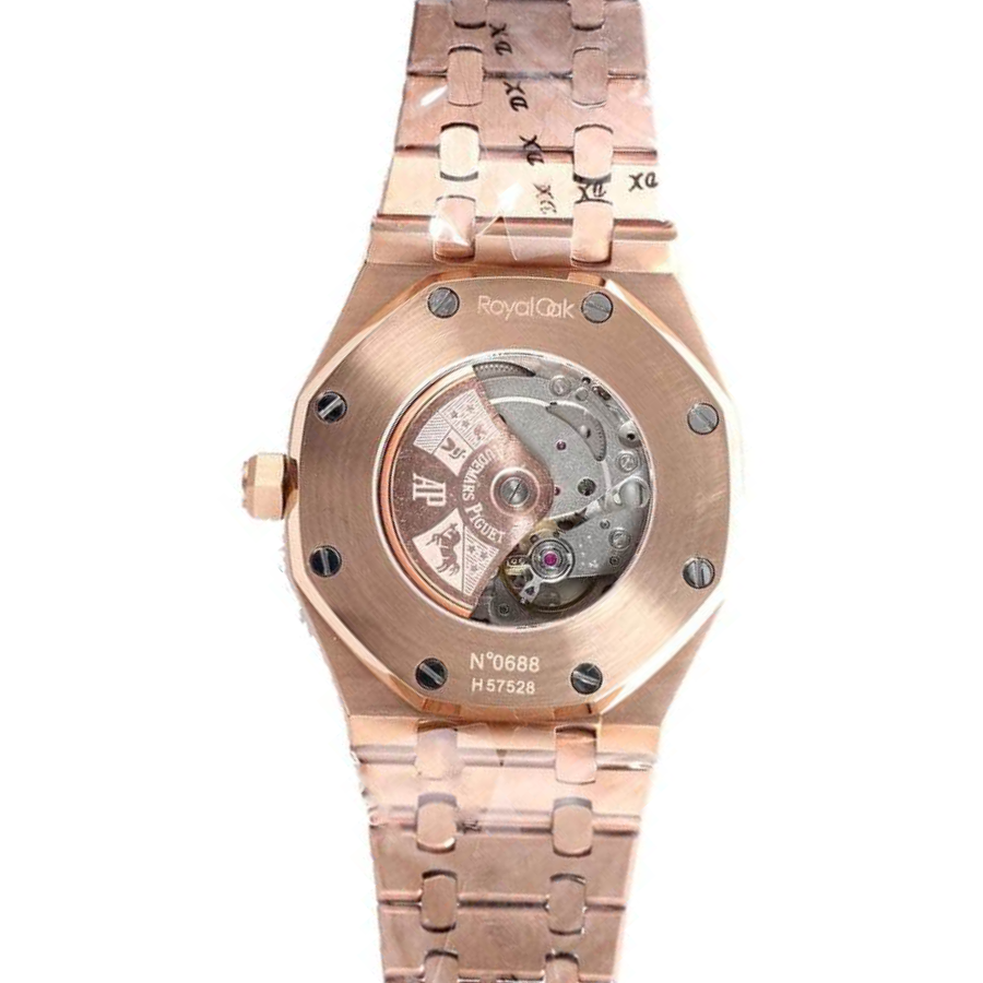 Reptime Minimalist Audemars Piguet Royal Oak AP160SF296 “Iced Out Rose Gold” Top Grade Replica 1010