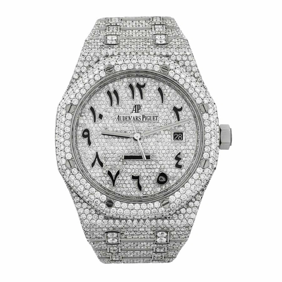 Comfortable Audemars Piguet Royal Oak “Iced Out” 15400ST.OO.1220ST.02 Authentic Replica Edition 998