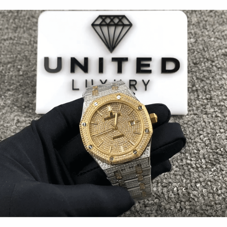 Reptime Sustainable Audemars Piguet Royal Oak “Iced Out Yellow Gold” 15400SR.OO.1220SR.01  Duplicate 1000