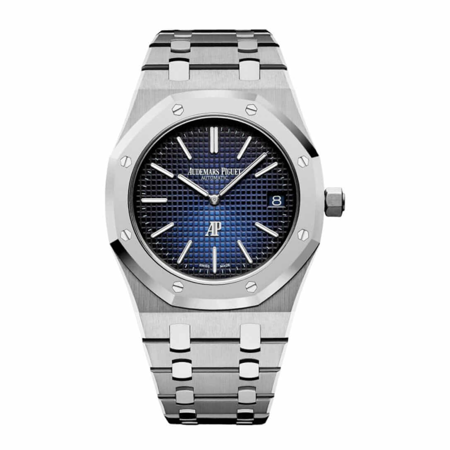 Practical Audemars Piguet Royal Oak “Jumbo” Extra-Thin 16202ST “Blue Dial” Masterpiece Replica 17