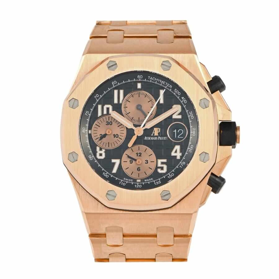 Reptime TopPick Audemars Piguet Royal Oak Offshore 26401RO “Rose Gold Chronograph” Deluxe Copy Quality 105