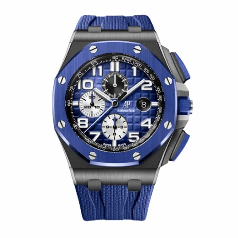 Reptime NewStyle Audemars Piguet Royal Oak Offshore Chronograph 26405CE.OO.A002CA.01 “Black & Blue” Near  Replica 132