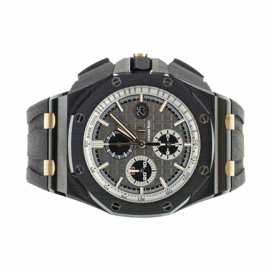 Reptime Fashionable Audemars Piguet Royal Oak Offshore Chronograph 26415CE.OO.A002CA.01 “Black Ceramic” Mirror Replica 1: 136