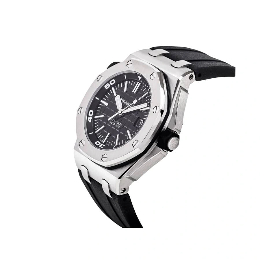 Reptime Audemars Piguet Royal Oak Offshore Diver 15710ST “Black Dial” Authentic Super Replica MultiPurpose 140