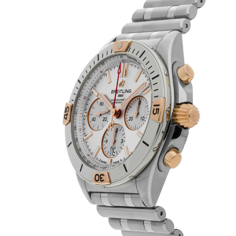 Reptime ComfortFit Breitling Chronomat B01 AB0134101G1A1 “White Dial Steel” Authentic Replica Edition 175