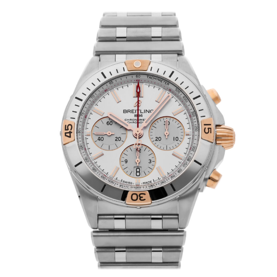 Reptime ComfortFit Breitling Chronomat B01 AB0134101G1A1 “White Dial Steel” Authentic Replica Edition 175