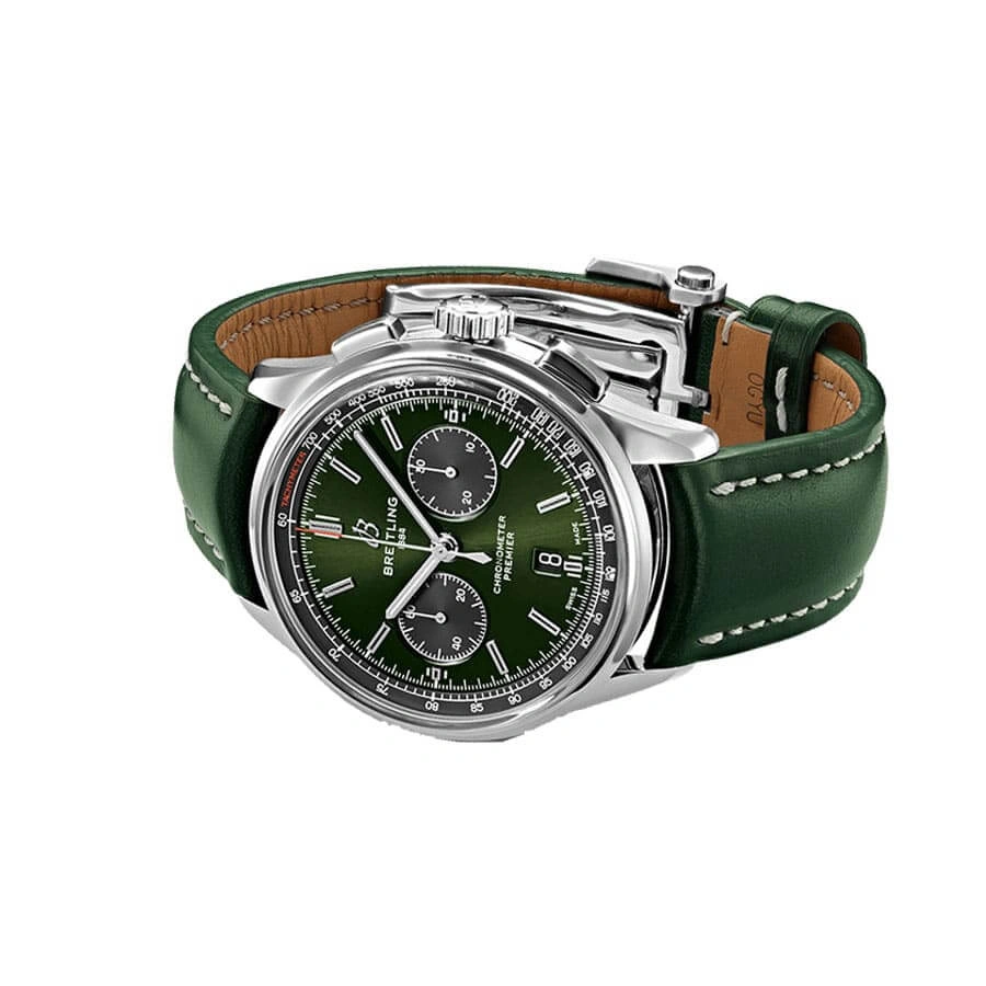 Reptime RelaxedFit Breitling Premier B01 Chronograph AB0118A11L1X1 “Green Dial” Precision Duplicate 1: 173