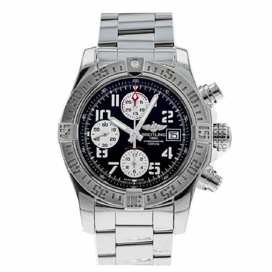 Reptime Breitling Super Avenger II A13370 “Black Dial”  Duplicate Edition Neat 170