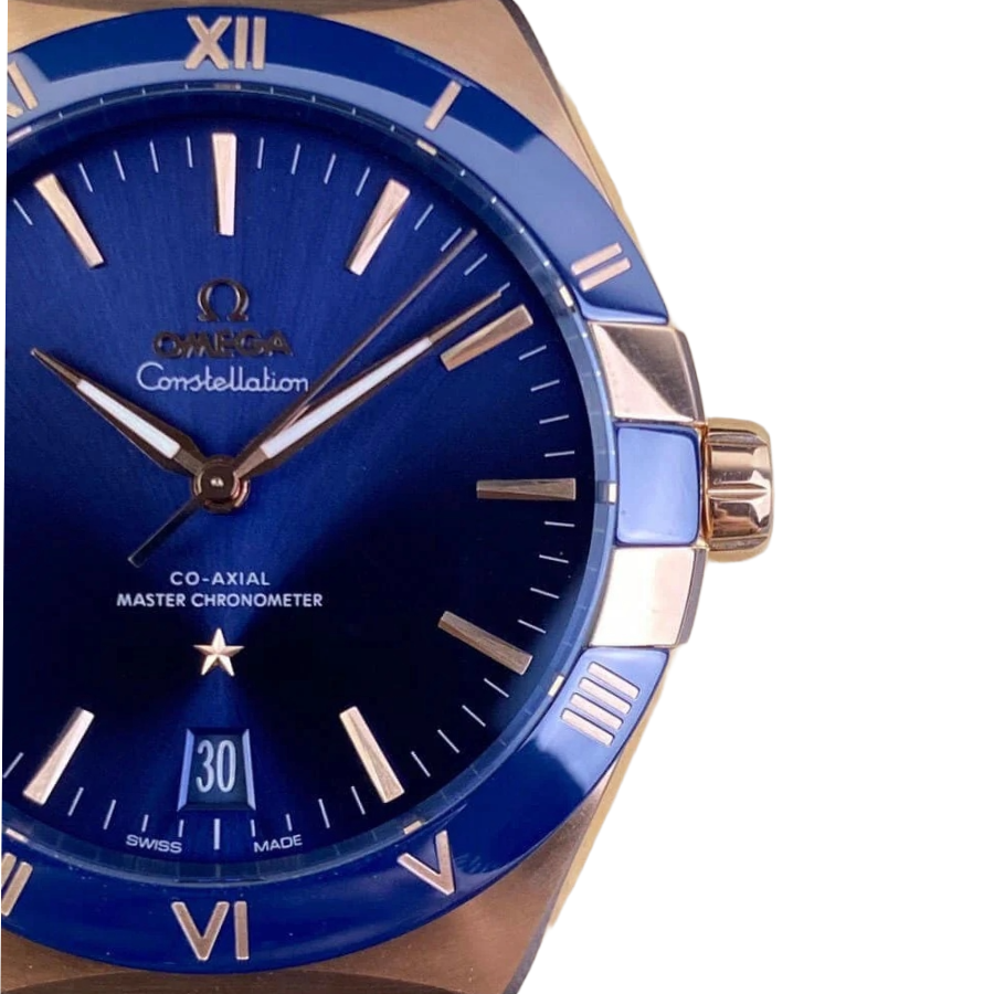 Reptime Omega Constellation Blue Strap 131.53.39.20.08.001 Near  Replica ComfortFit 251