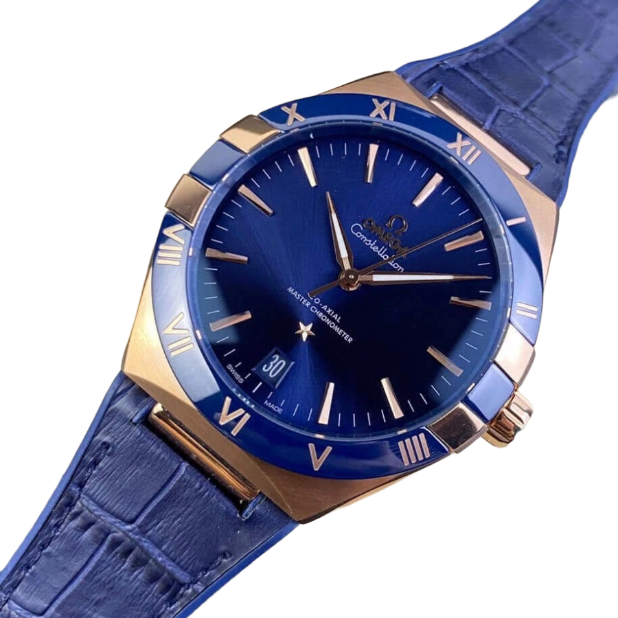 Reptime Omega Constellation Blue Strap 131.53.39.20.08.001 Near  Replica ComfortFit 251