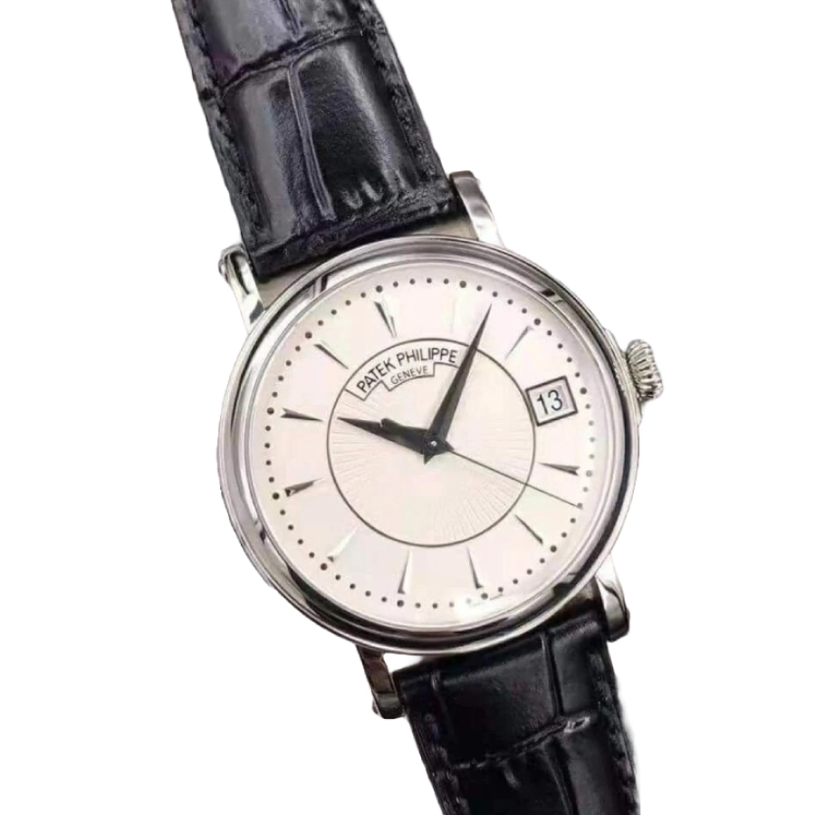 Reptime Patek Philippe Calatrava 5153G-010 “White Gold Officer’s Case” Authentic Clone 1: Bold 352