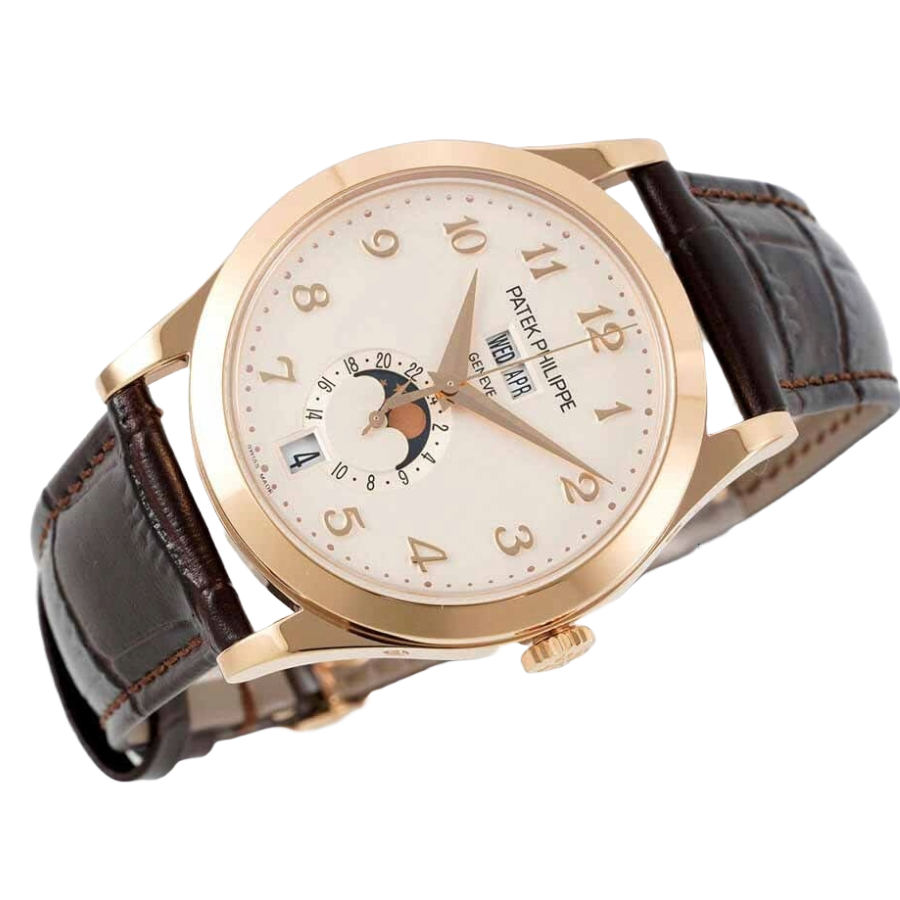 Reptime Patek Philippe Complications 5396R-012 “Rose Gold Silvery Dial”  Replica 1: Stretchable 376
