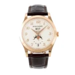 Reptime Patek Philippe Complications 5396R-012 “Rose Gold Silvery Dial”  Replica 1: Stretchable 376